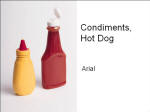 Condiments and HotDog on Second Slide