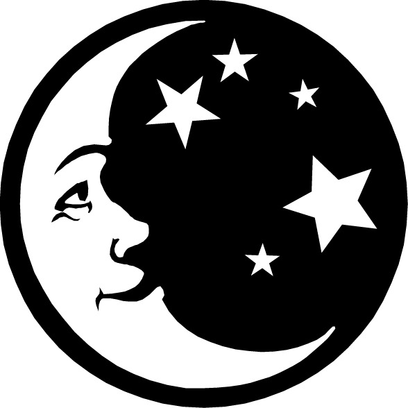 half moon clipart black and white - photo #20