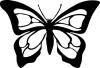 black and white butterfly clip art