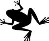 black and white frog clip art