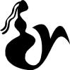 black and white mermaid clipart