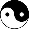 black and white ying yang clip art