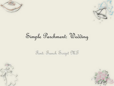 simple parchment wedding presentation