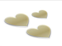 Download Gold "Glass" Hearts Content Slide for PowerPoint