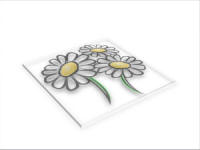 Glass Daisies PowerPoint Content Slide