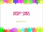 Free stars in retro colors background for PowerPoint